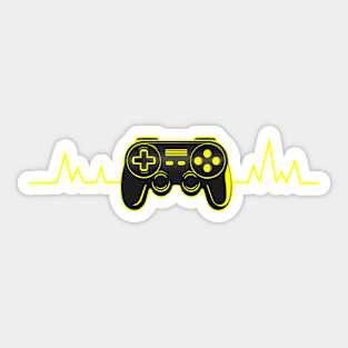 Gaming Heartbeat Gamepad Pulse Gamer Sticker